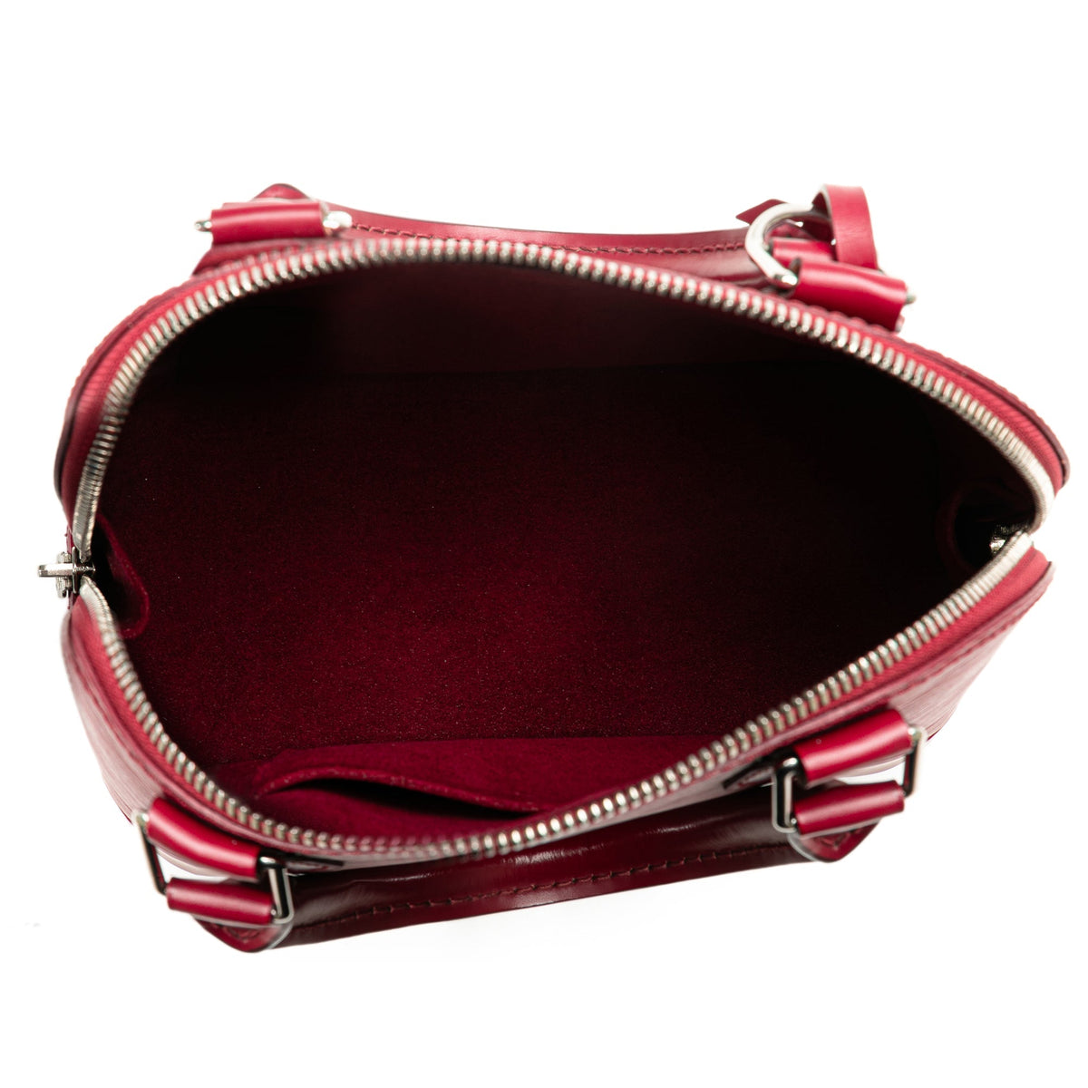 Red Louis Vuitton Epi Alma BB Satchel