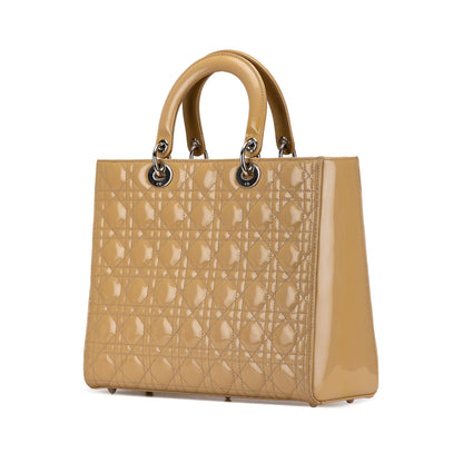 Large Patent Cannage Lady Dior