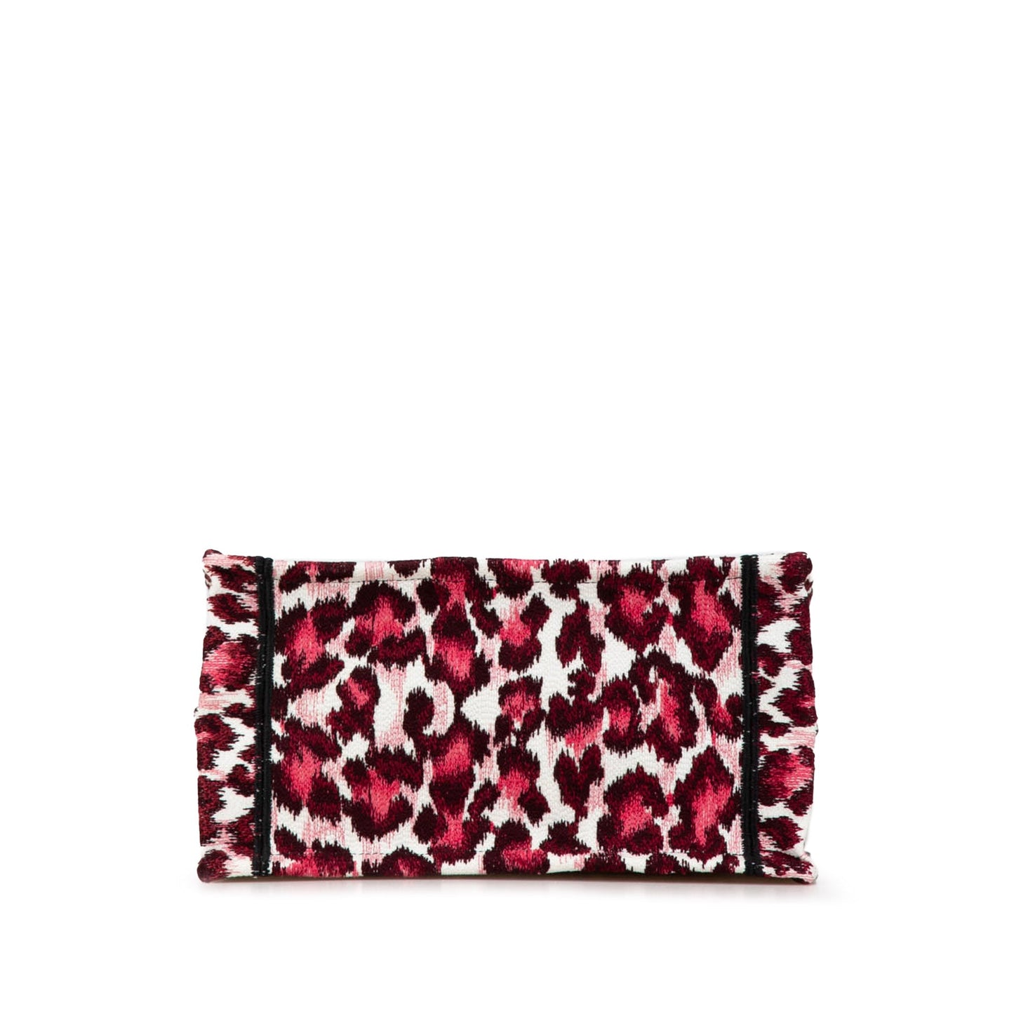 Mizza Small Embroidered Canvas Leopard Book Tote