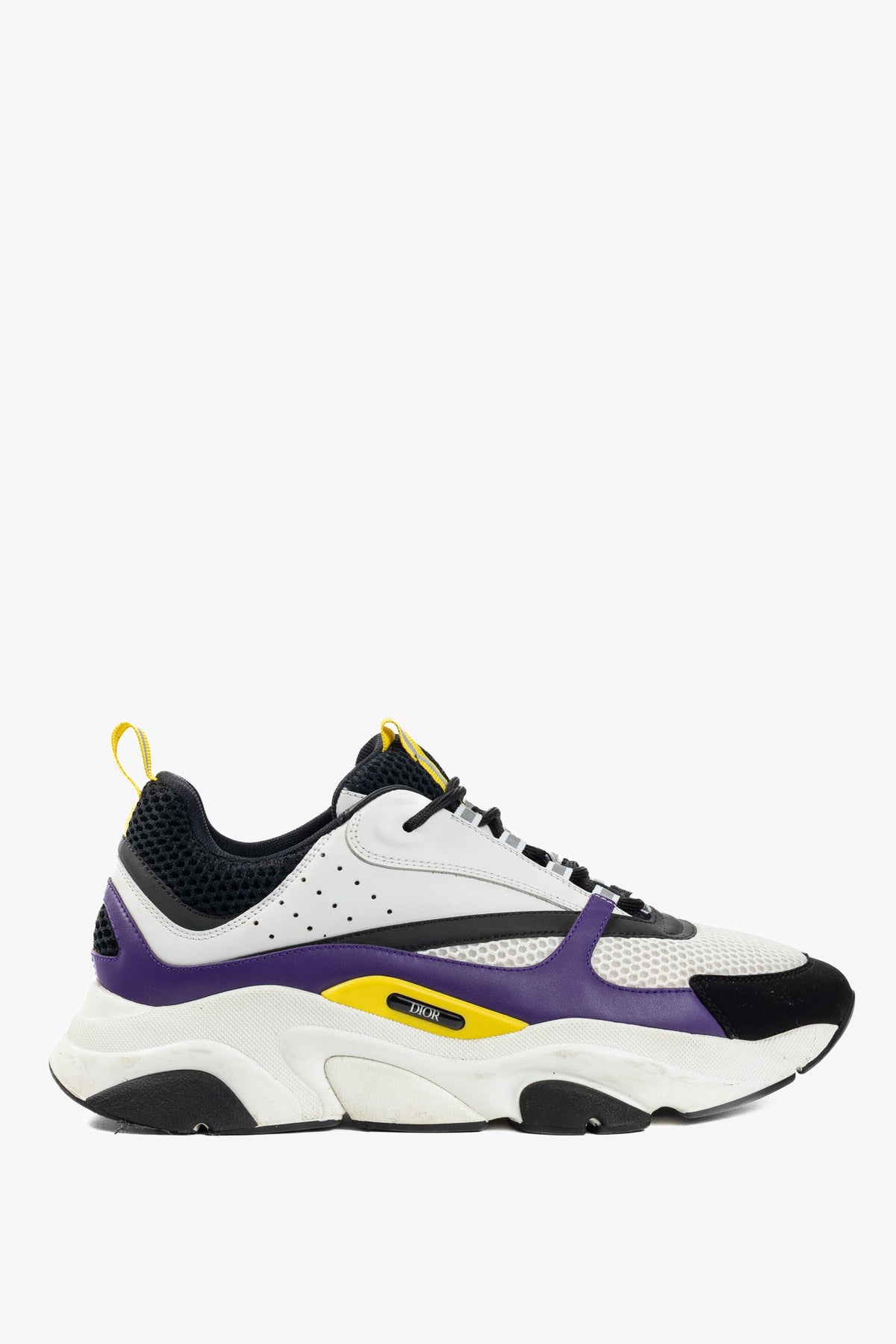 Dior B22 "Violet White" Leather & Mesh Lace-Up Sneakers