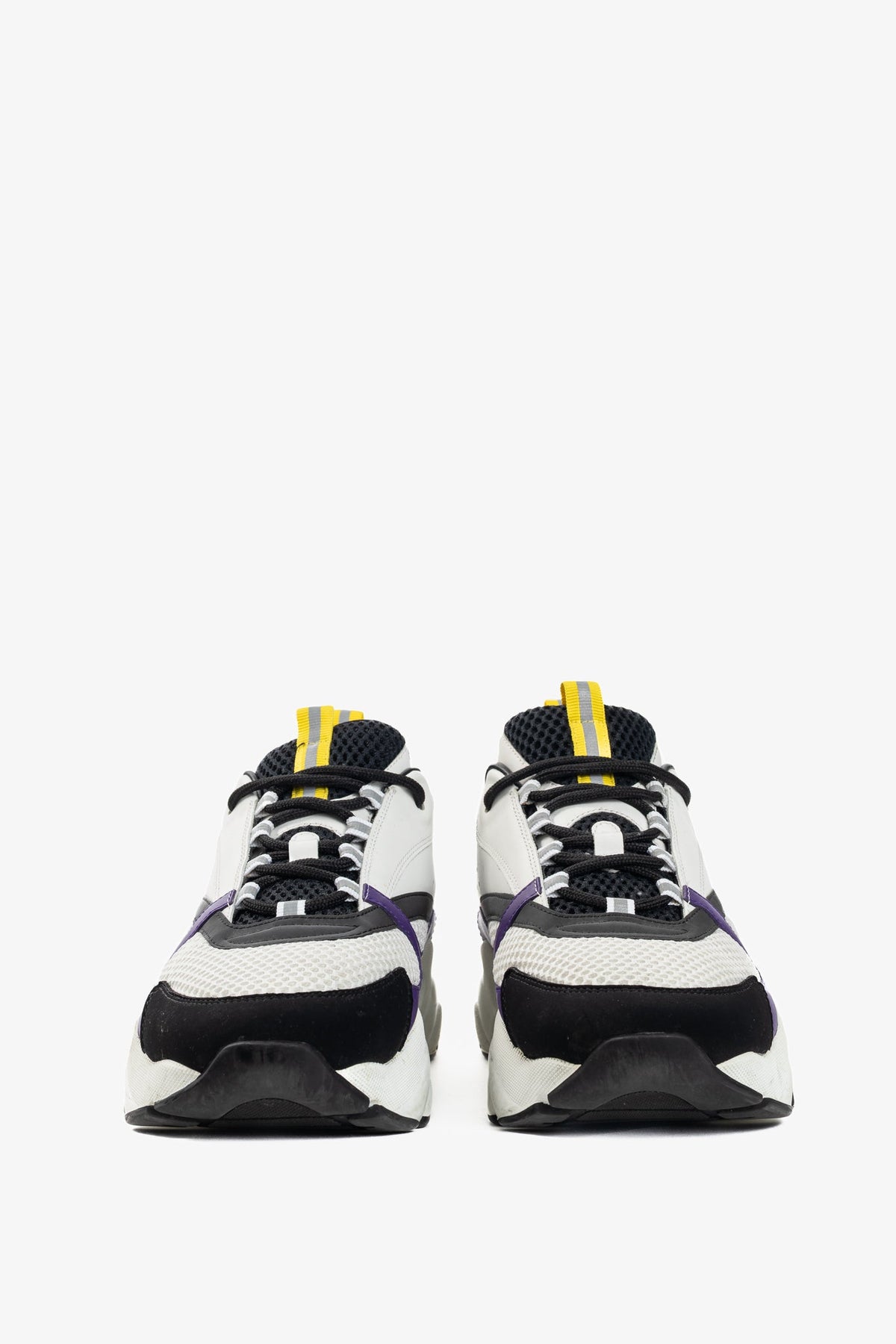 Dior B22 "Violet White" Leather & Mesh Lace-Up Sneakers