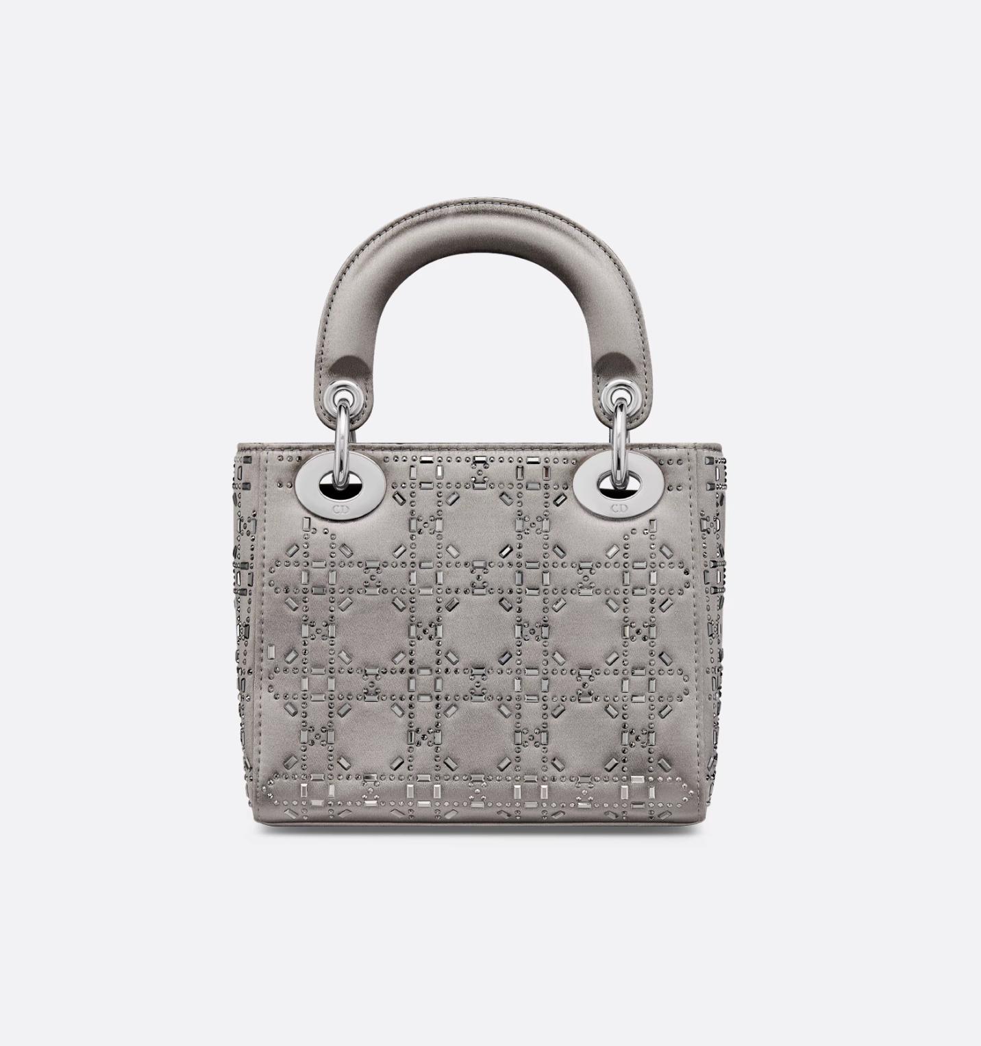 Dior Strass Cannage Satin Mini LD Bag ( black, grey )