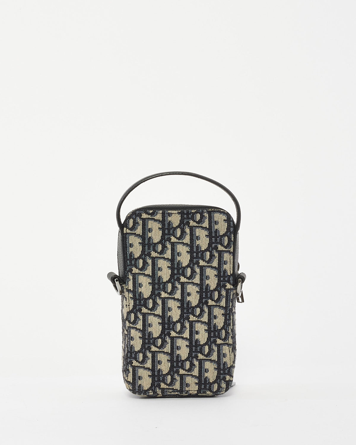 Dior Navy Blue Oblique Canvas Micro Rider Crossbody Bag