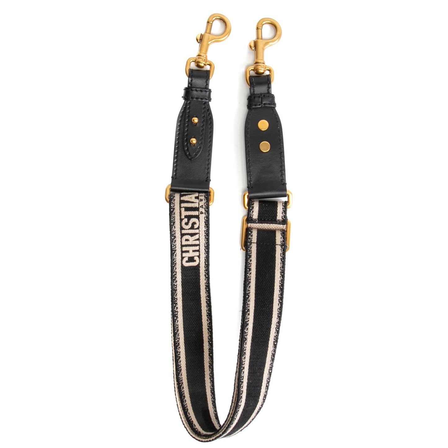 DIOR Adjustable Shoulder Strap W/ Rings - Black