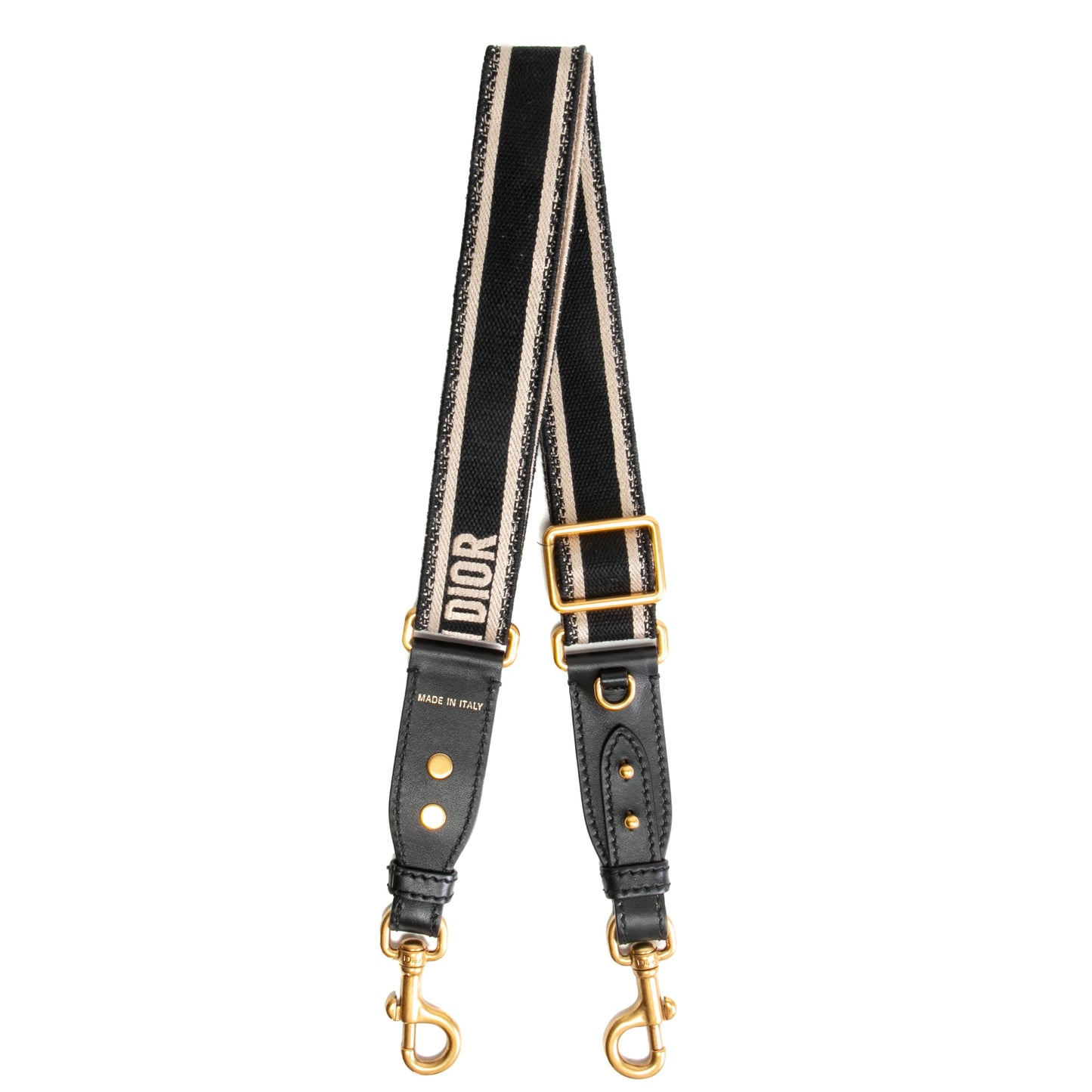DIOR Adjustable Shoulder Strap W/ Rings - Black
