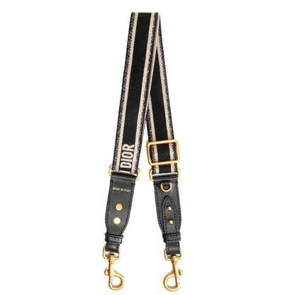 DIOR Adjustable Shoulder Strap W/ Rings - Black