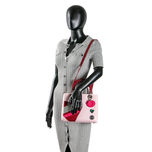 DIOR Valentine's Day Heart Lady Dior Medium- Pink Limited Edition
