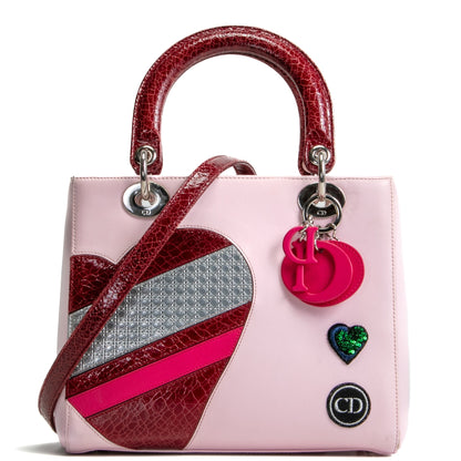 DIOR Valentine's Day Heart Lady Dior Medium- Pink Limited Edition