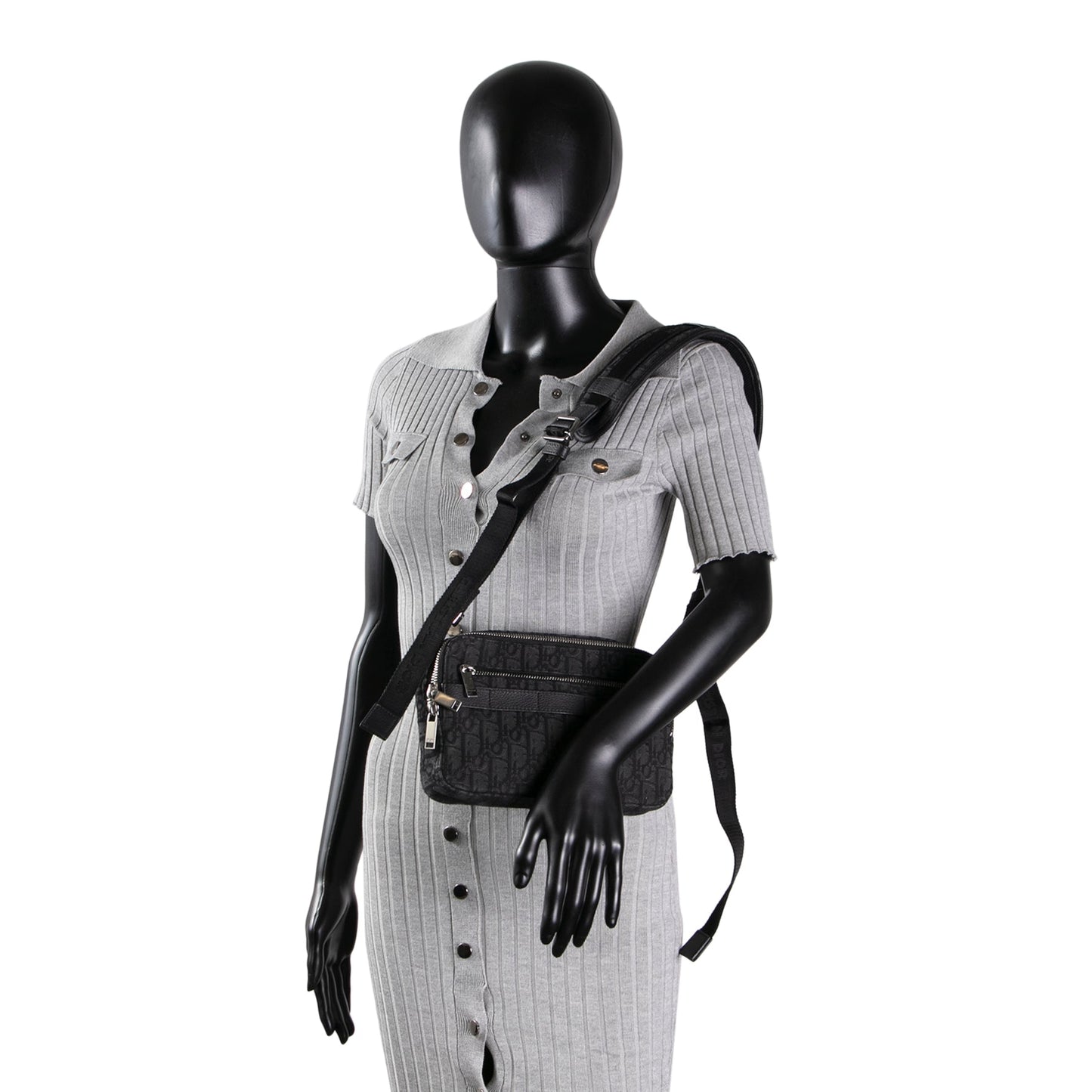 DIOR Homme Oblique Jacquard Safari Messenger- Black