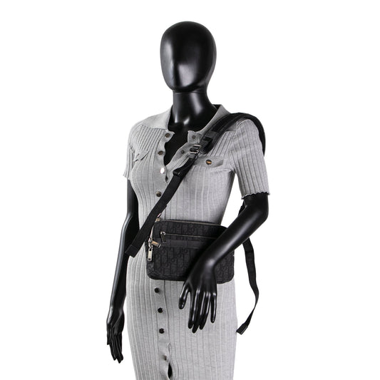 DIOR Homme Oblique Jacquard Safari Messenger- Black