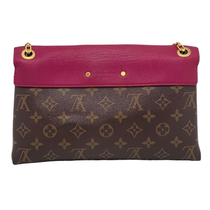 Louis-Vuitton Monogram Pallas Chain Red GHW