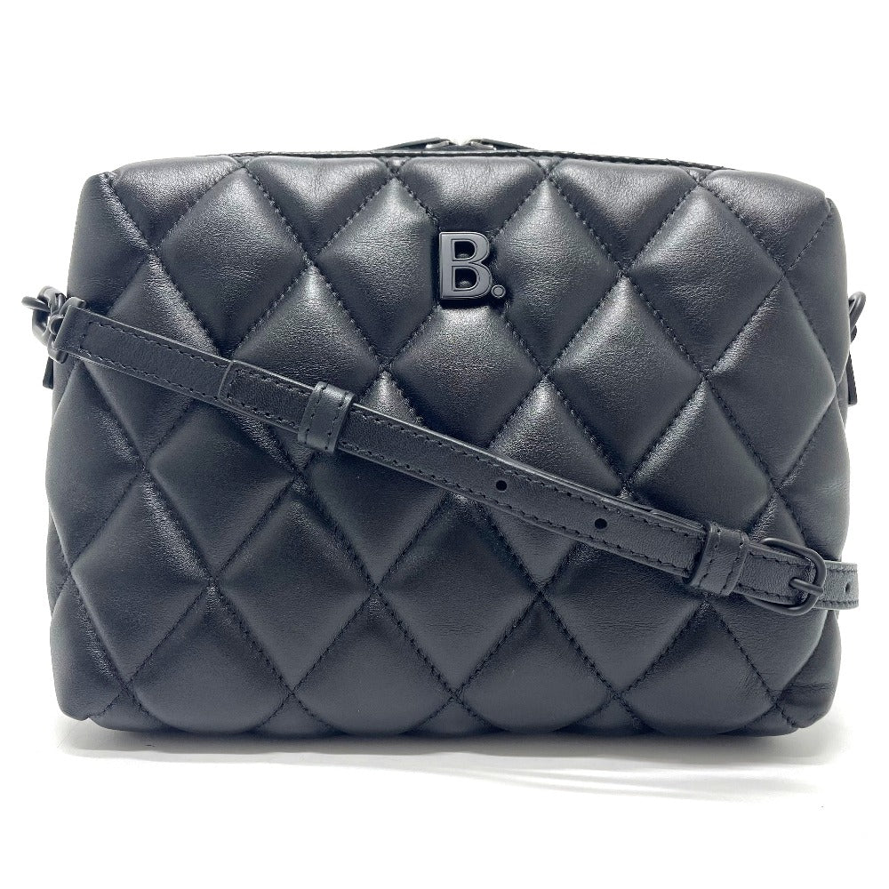 BALENCIAGA Shoulder Bag 600325 leather black logo Camera bag Women