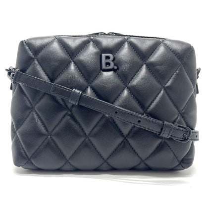 BALENCIAGA Shoulder Bag 600325 leather black logo Camera bag Women