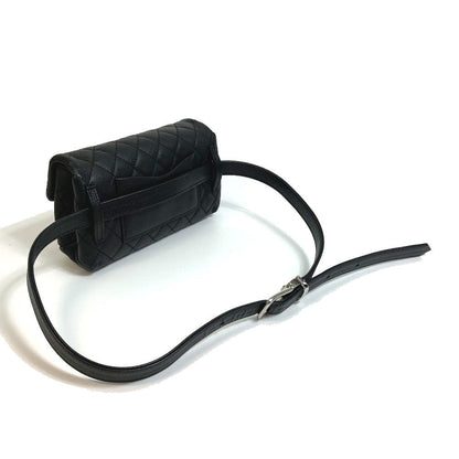 CHANEL Waist bag Soft caviar skin black 2.55 Matrasse Women Used