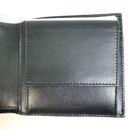 CELINE Folded wallet 10C873DME leather black logo Bi-fold wallet Women Secondhand