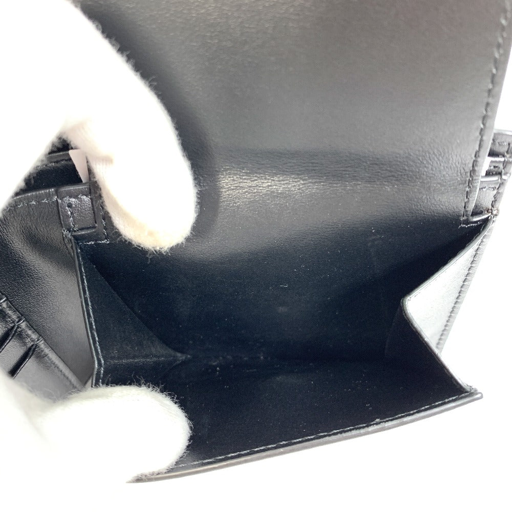 CELINE Folded wallet 10C873DME leather black logo Bi-fold wallet Women Secondhand