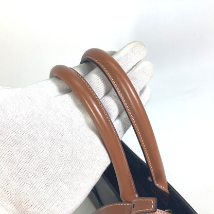 CELINE Tote Bag 191542 PVC / Leather Brown Triomphe Vertical Cover Small Tote Bag Women Used