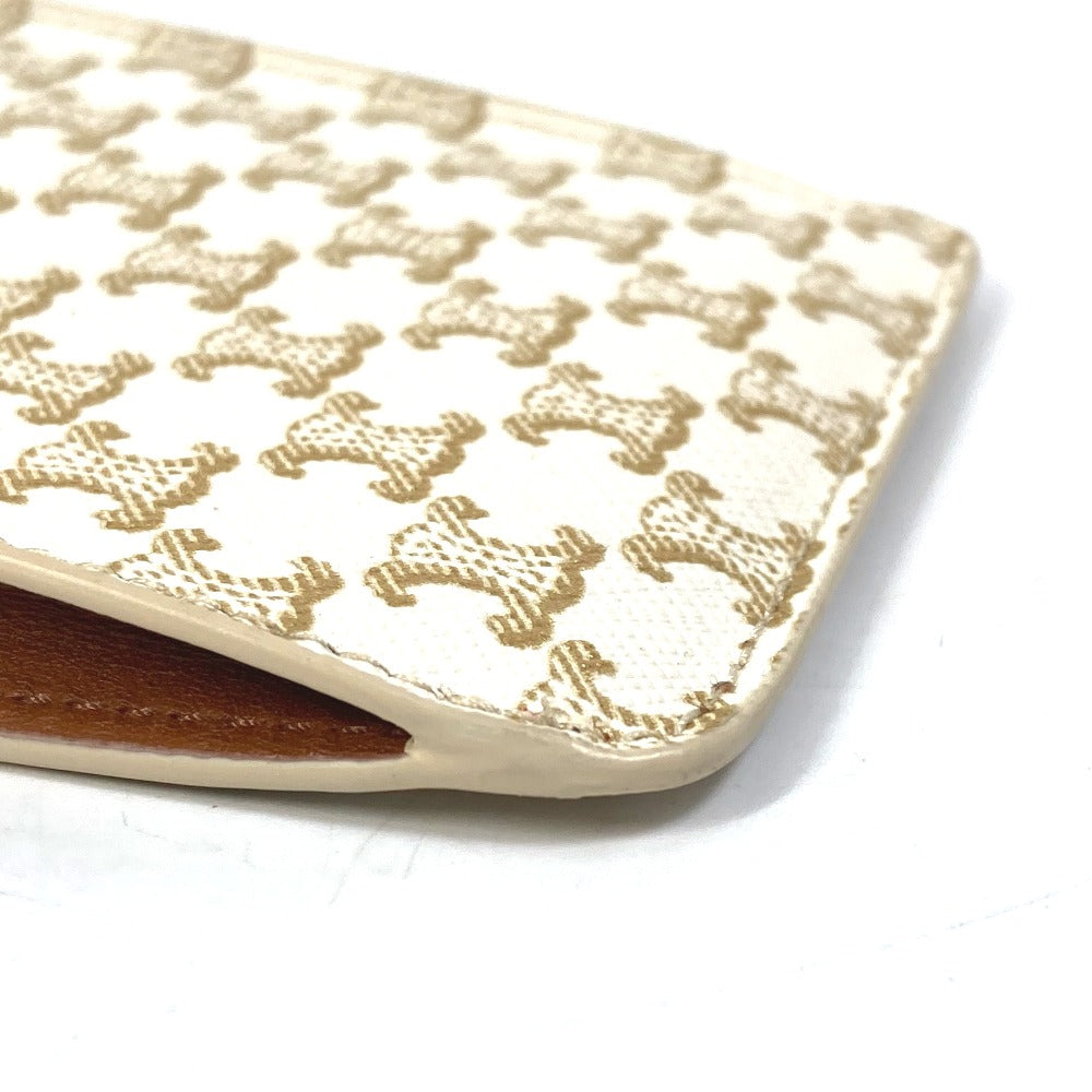 CELINE Mobile case 10G332CQD  PVC / nylon beige triomphe phone case bail pouch Women Secondhand