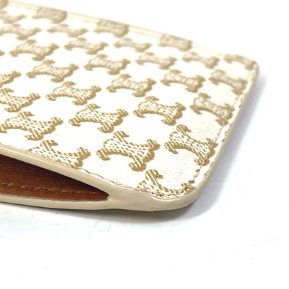 CELINE Mobile case 10G332CQD  PVC / nylon beige triomphe phone case bail pouch Women Secondhand