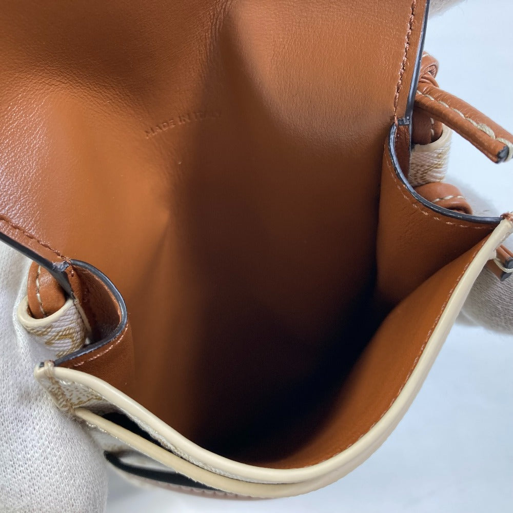CELINE Mobile case 10G332CQD  PVC / nylon beige triomphe phone case bail pouch Women Secondhand