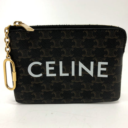 CELINE Coin case 10C662CA2 PVC / Leather Brown Triomphe Women Secondhand