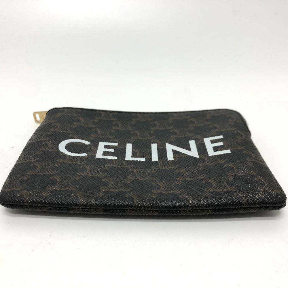 CELINE Coin case 10C662CA2 PVC / Leather Brown Triomphe Women Secondhand
