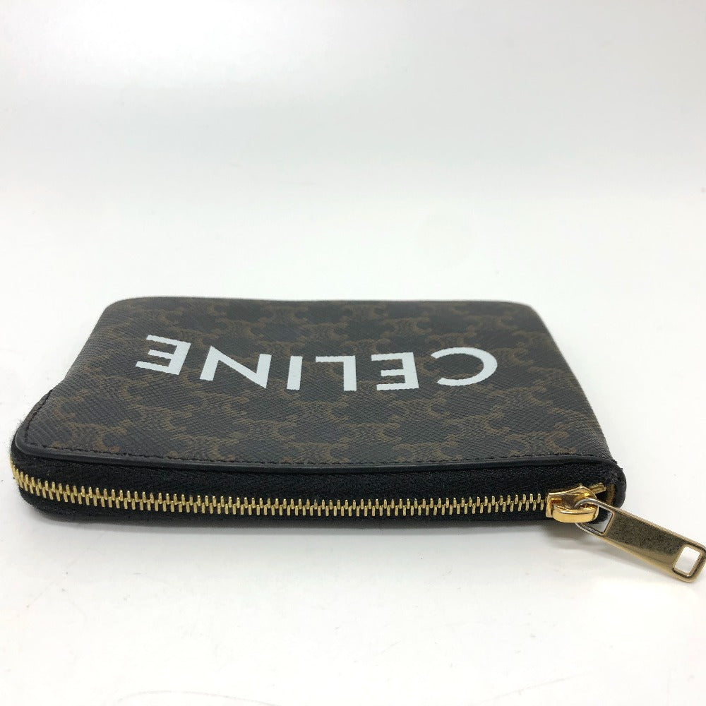 CELINE Coin case 10C662CA2 PVC / Leather Brown Triomphe Women Secondhand