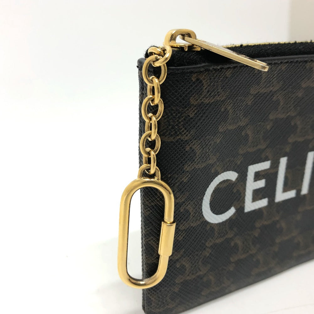 CELINE Coin case 10C662CA2 PVC / Leather Brown Triomphe Women Secondhand