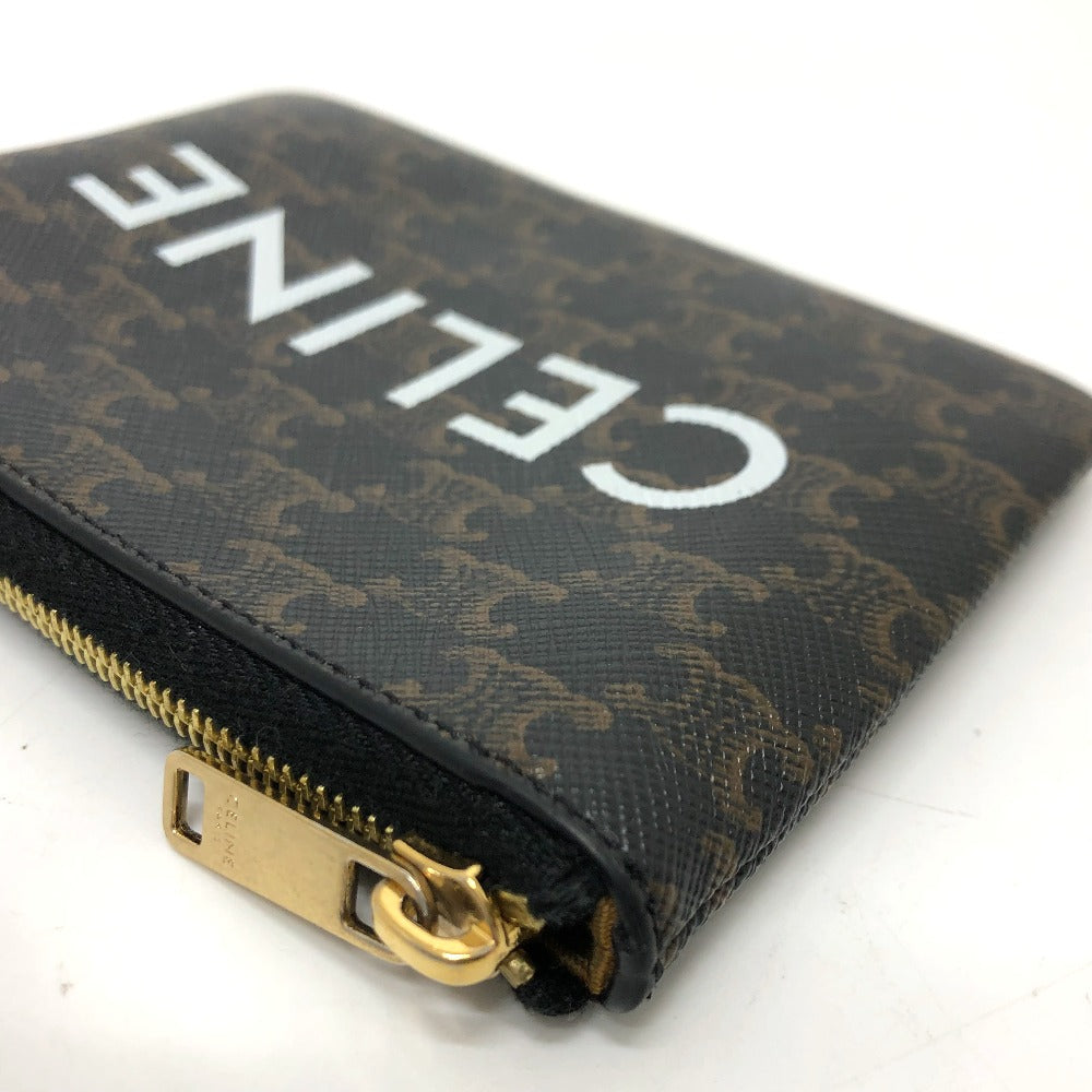 CELINE Coin case 10C662CA2 PVC / Leather Brown Triomphe Women Secondhand
