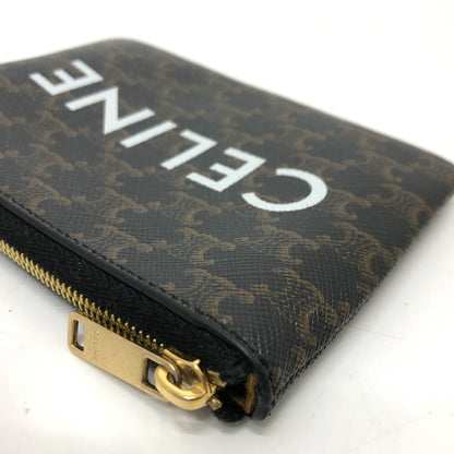 CELINE Coin case 10C662CA2 PVC / Leather Brown Triomphe Women Secondhand
