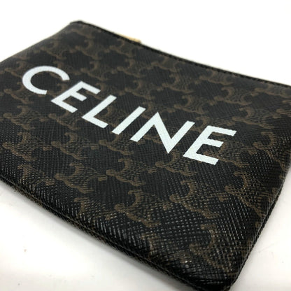 CELINE Coin case 10C662CA2 PVC / Leather Brown Triomphe Women Secondhand