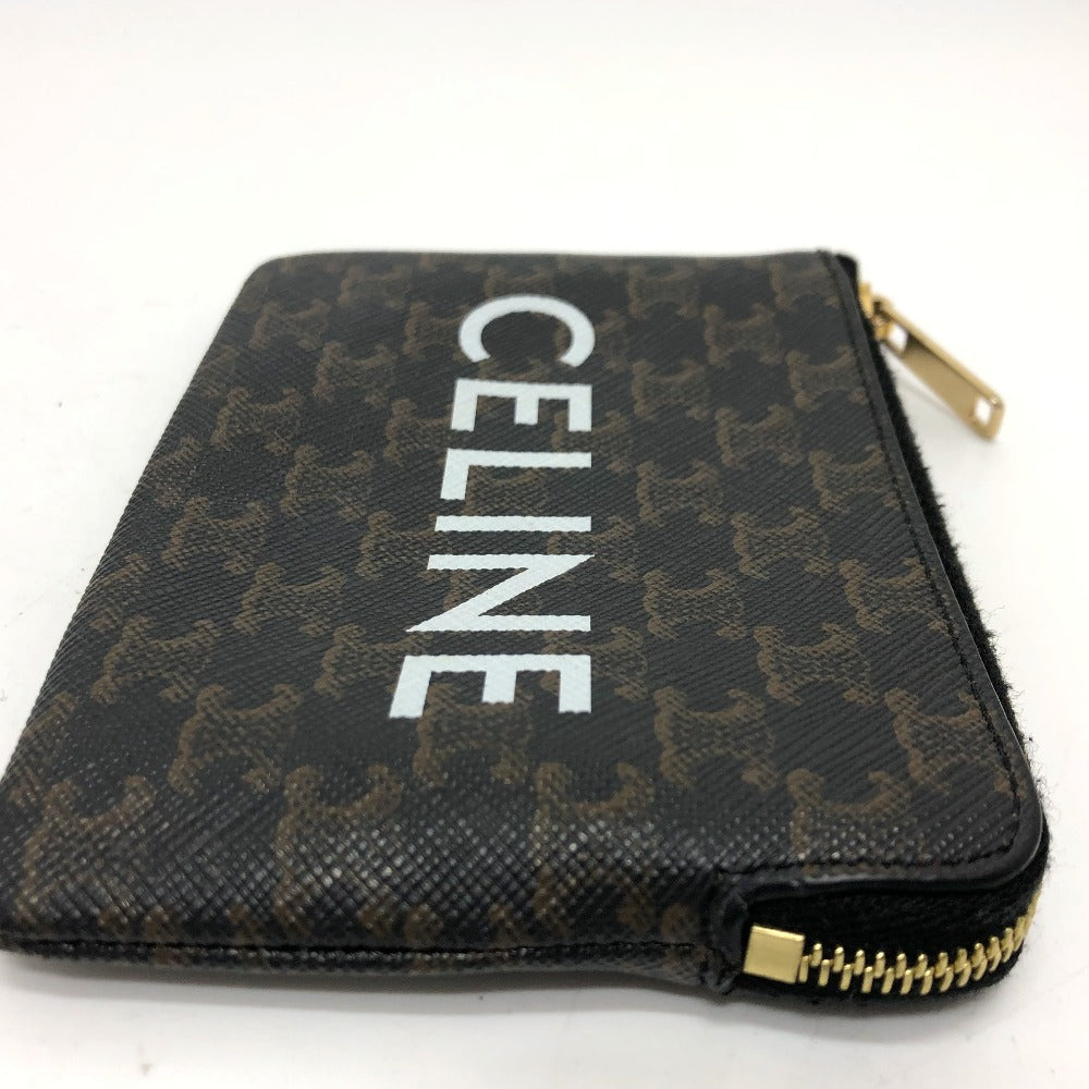 CELINE Coin case 10C662CA2 PVC / Leather Brown Triomphe Women Secondhand