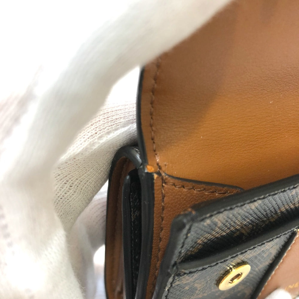 CELINE Trifold wallet PVC / Leather Brown Triomphe Small trifold Women Secondhand