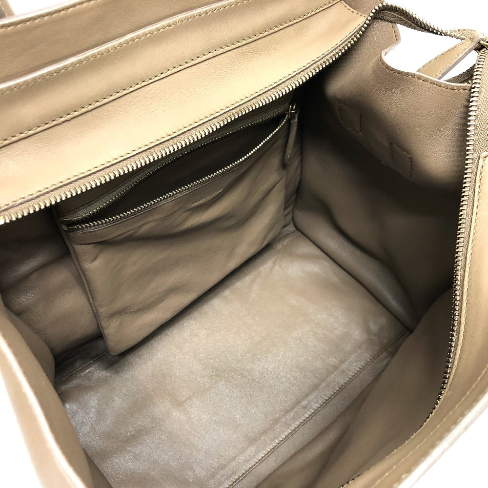 CELINE Handbag leather beige Luggage mini shopper Women Secondhand