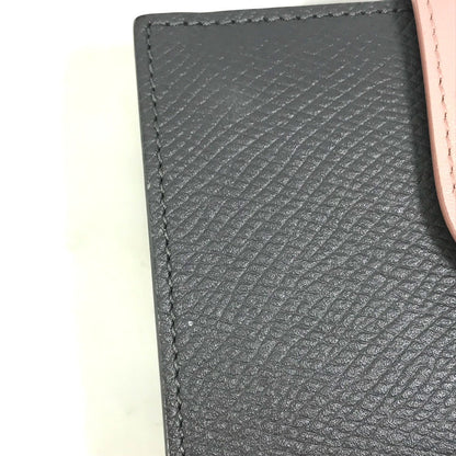 CELINE Trifold wallet 10H263BRU.10GV leather Gray x pink By color Small strap wallet Women Secondhand