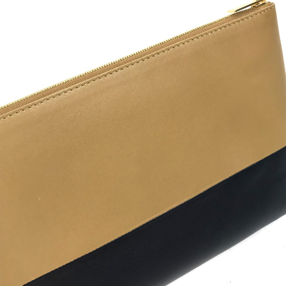 CELINE Clutch bag 100093HTM leather Brown Two-tone By color Women Used