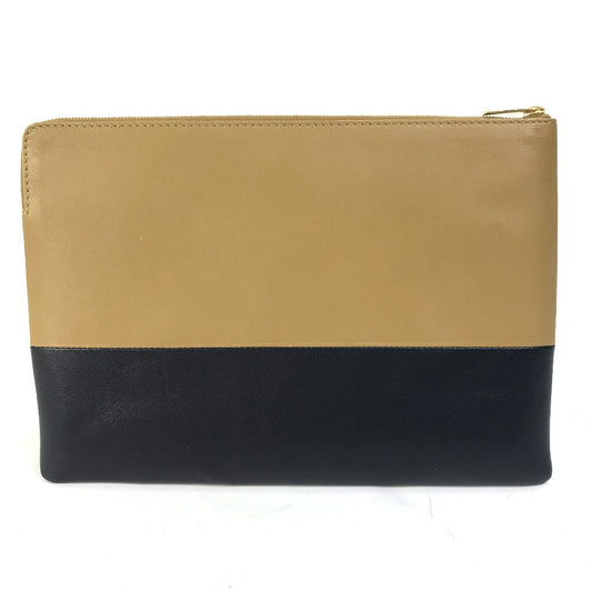 CELINE Clutch bag 100093HTM leather Brown Two-tone By color Women Used