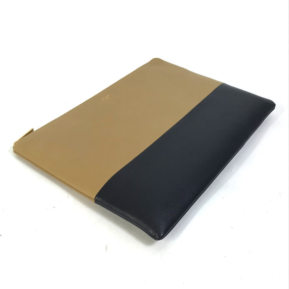 CELINE Clutch bag 100093HTM leather Brown Two-tone By color Women Used