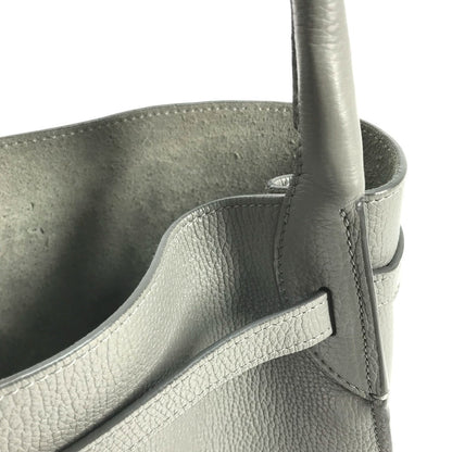 CELINE Handbag 187243 leather gray Shoulder bag with pouch Big bag Bucket Women Secondhand