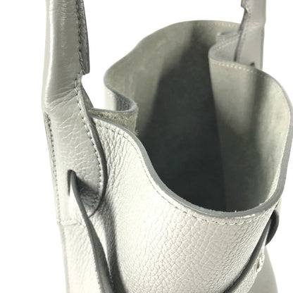 CELINE Handbag 187243 leather gray Shoulder bag with pouch Big bag Bucket Women Secondhand