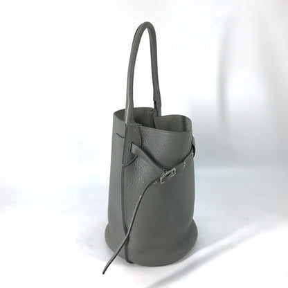 CELINE Handbag 187243 leather gray Shoulder bag with pouch Big bag Bucket Women Secondhand