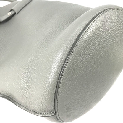 CELINE Handbag 187243 leather gray Shoulder bag with pouch Big bag Bucket Women Secondhand