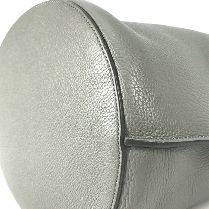 CELINE Handbag 187243 leather gray Shoulder bag with pouch Big bag Bucket Women Secondhand
