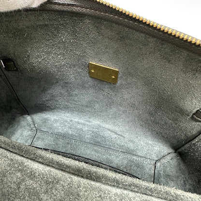CELINE Handbag 189153  leather gray logo Belt bag micro Women Used