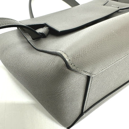CELINE Handbag 189153  leather gray logo Belt bag micro Women Used
