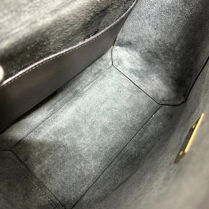 CELINE Handbag 189153  leather gray logo Belt bag micro Women Used