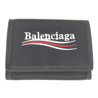 BALENCIAGA Trifold wallet 507481 Nylon black Explorer logo EXPLORER SQUARE COIN WALLET mens