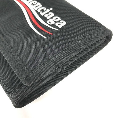 BALENCIAGA Trifold wallet 507481 Nylon black Explorer logo EXPLORER SQUARE COIN WALLET mens