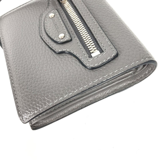 BALENCIAGA Folded wallet 640111 leather gray Neo classic Women