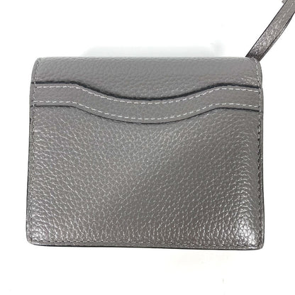 BALENCIAGA Folded wallet 640111 leather gray Neo classic Women